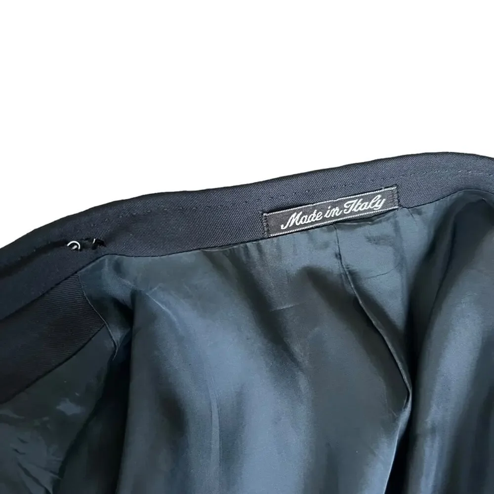 Giorgio Armani Le Collezione Men’s Wool Navy Blue Blazer Suit Jacket Size 42 L